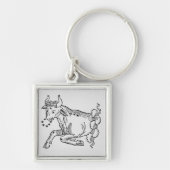 Taurus (de stier) een illustratie uit het 'Poëtisc Sleutelhanger (Voorkant)