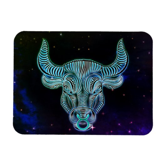 taurus de stier zodiaa magnet magneet (Horizontaal)