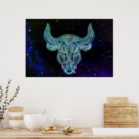 taurus de stier zodiaal poster (Keuken)