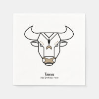 Taurus de stier zwart goud gepersonaliseerd zodiaa