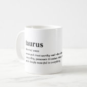 Taurus Definitie Esthetische Astrologie Cadeau Koffiemok (Voorkant links)