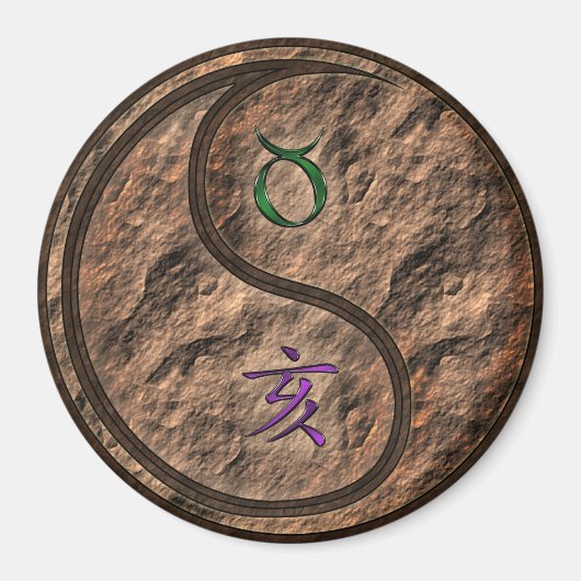 Taurus & Earth Boar Magneet (Voorkant)