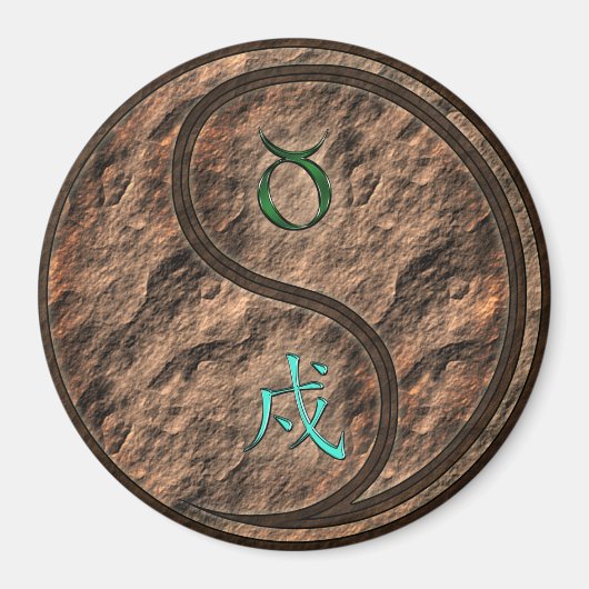 Taurus & Earth Dog Magneet (Voorkant)