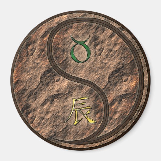 Taurus & Earth Dragon Magneet (Voorkant)