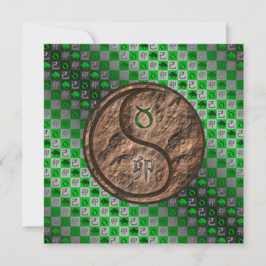 Taurus & Earth Rabbit Kaart (Voorkant)