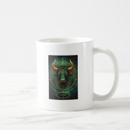 Taurus Emerald and Gold Astrology Coffee Cup Koffiemok