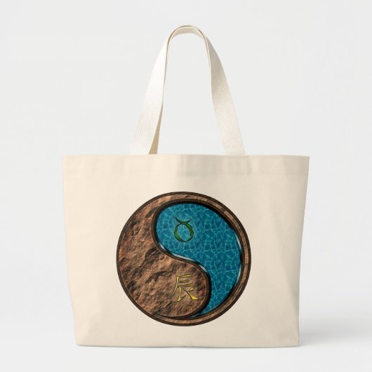Taurus en waterdraak grote tote bag (Voorkant)