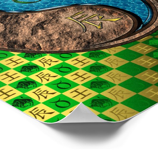 Taurus en waterdraak poster (Hoek)