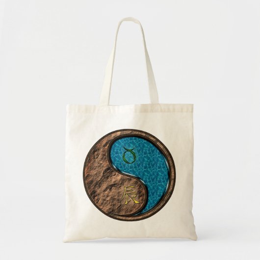 Taurus en waterdraak tote bag (Voorkant)