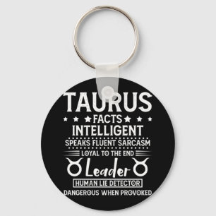 TAURUS Facts Zodiab Sign Shirt Birthday April May Sleutelhanger
