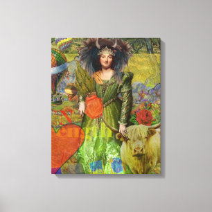Taurus Fantasy Gotische Kunst Canvas Afdruk