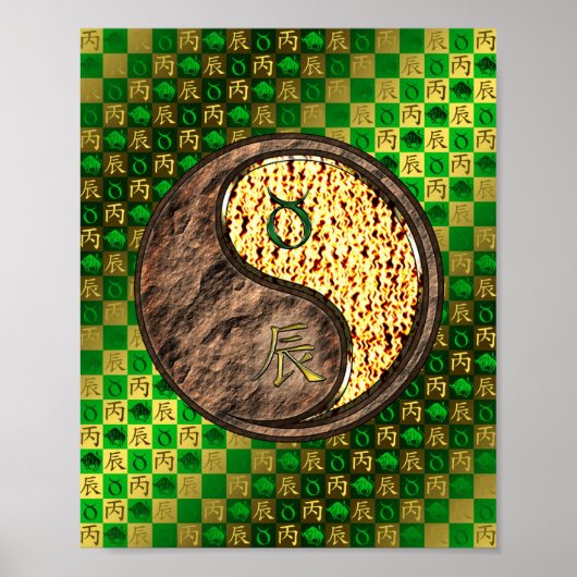 Taurus & Fire Dragon Poster (Voorkant)