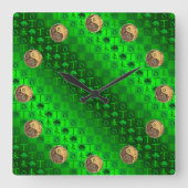 Taurus & Fire Goat Vierkante Klok (Voorkant)