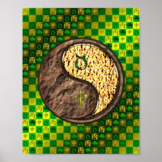 Taurus & Fire Monkey Poster (Voorkant)