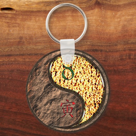 Taurus & Fire Tiger Sleutelhanger (Voorkant)