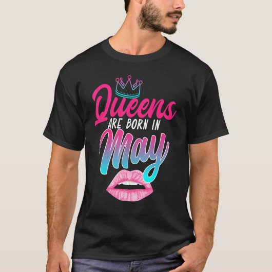 Taurus Gemini Birthday Queens wordt geboren in mei T-shirt (Voorkant)