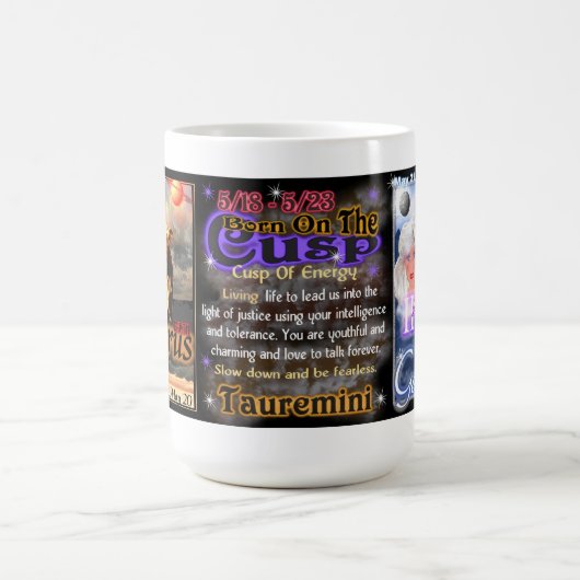 Taurus Gemini Cusp zodiac wit reizen Koffiemok (Center)
