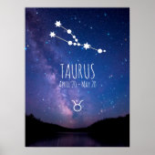 Taurus | Gepersonaliseerd Poster voor Zodiac Const (Voorkant)