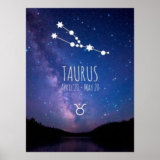 Taurus | Gepersonaliseerd Poster voor Zodiac Const (Voorkant)