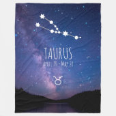 Taurus | Gepersonaliseerde zodiac-constellatie Fleece Deken (Voorkant)