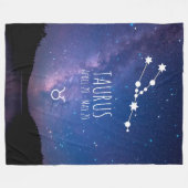 Taurus | Gepersonaliseerde zodiac-constellatie Fleece Deken (Voorkant (Horizontaal))