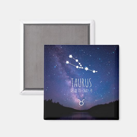 Taurus | Gepersonaliseerde Zodiac Constellation Ma Magneet (Voorkant / Achterkant)