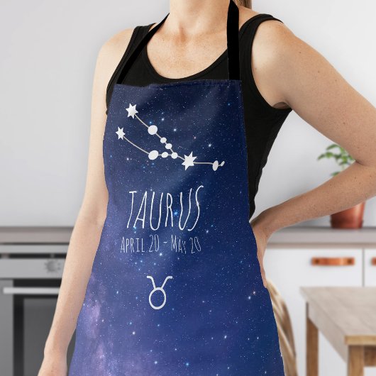Taurus | Gepersonaliseerde zodische sterrenapron Schort