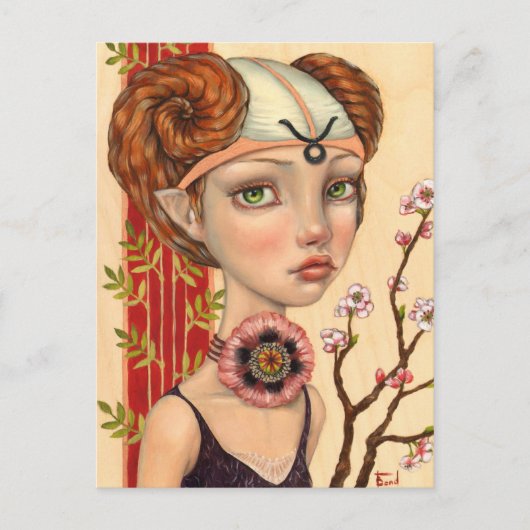 Taurus Girl Briefkaart (Voorkant)