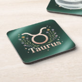 Taurus Glyph Flowers Stars Onderzetter Set (Linkerzijde)