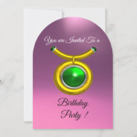 TAURUS, GOLD, GROEN PINK LILA ZODIAC BIRTHDAY PART