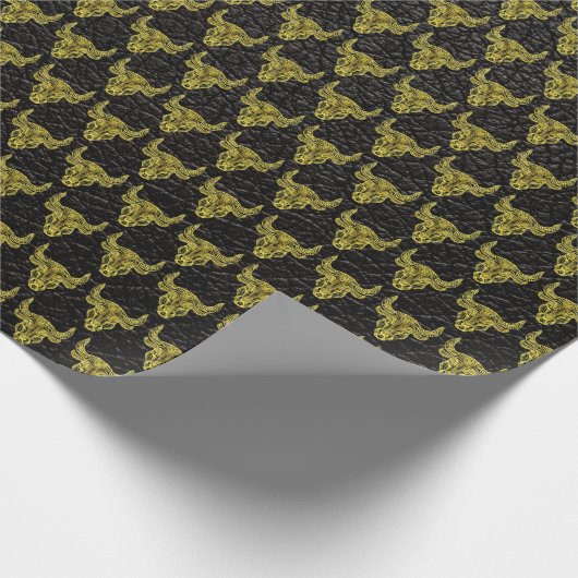 Taurus Gold op leder Cadeaupapier (Hoek)