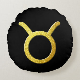 Taurus Gold Rond Kussen