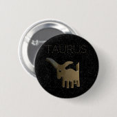 Taurus golden sign ronde button 5,7 cm (Voorkant /achterkant)