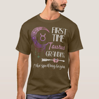 Taurus Grandma Zwangerschap Aankondiging Zodiac 1s T-shirt