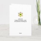 TAURUS / GREEN EMERALD GOLD ZODIAC BIRTHDAY JEWEL KAART (Achterkant)