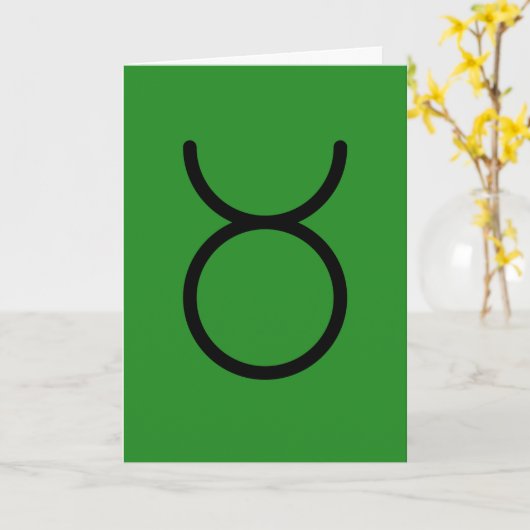 Taurus Greeting Card Kaart (Gele Bloem)