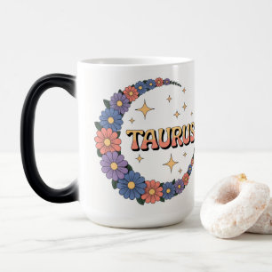 Taurus Halve Maan Bloemen Vormveranderende Mok