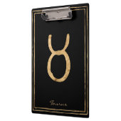 Taurus hammered goud gestileerde astrologiesymbool klembord (Links)