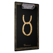 Taurus hammered goud gestileerde astrologiesymbool klembord (Rechts)