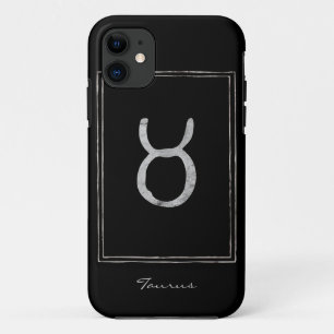 Taurus hammered Silver Gestandaardiseerde astrolog Case-Mate iPhone Case