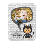 Taurus Happy Birthday Keepslag voor kinderen Magneet (Verticaal)