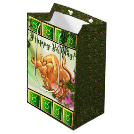Taurus - Happy Birthday Medium Gift Bag Medium Cadeauzakje