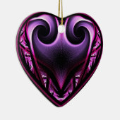 Taurus Heart Fractal kerstboomversiering Keramisch Ornament (Rechts)