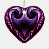 Taurus Heart Fractal kerstboomversiering Keramisch Ornament (Achterkant)
