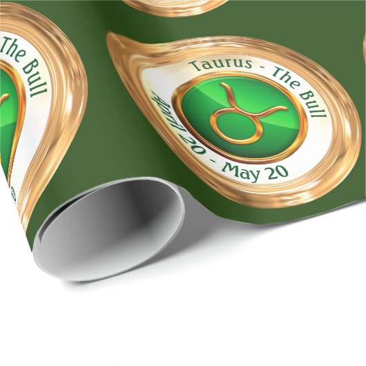 Taurus - Het bull Zodiac-teken Cadeaupapier (Rol Hoek)