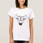 Taurus het bull zwarte zodiale astrologische sterr t-shirt (Voorkant)