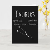 Taurus Horoscope Astrology Star Sign Birthday Gift Kaart (Gele Bloem)