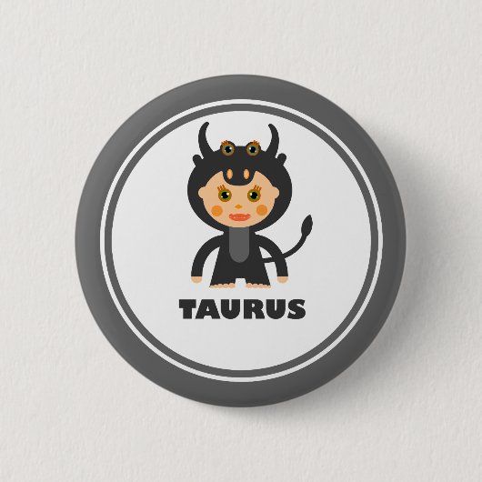 Taurus is mijn Zodiac-teken Ronde Button 5,7 Cm (Voorkant)