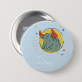 Taurus knop badge ronde button 7,6 cm (Voorkant /achterkant)