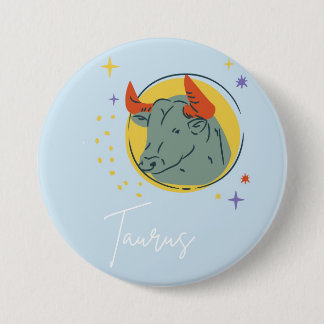 Taurus knop badge ronde button 7,6 cm